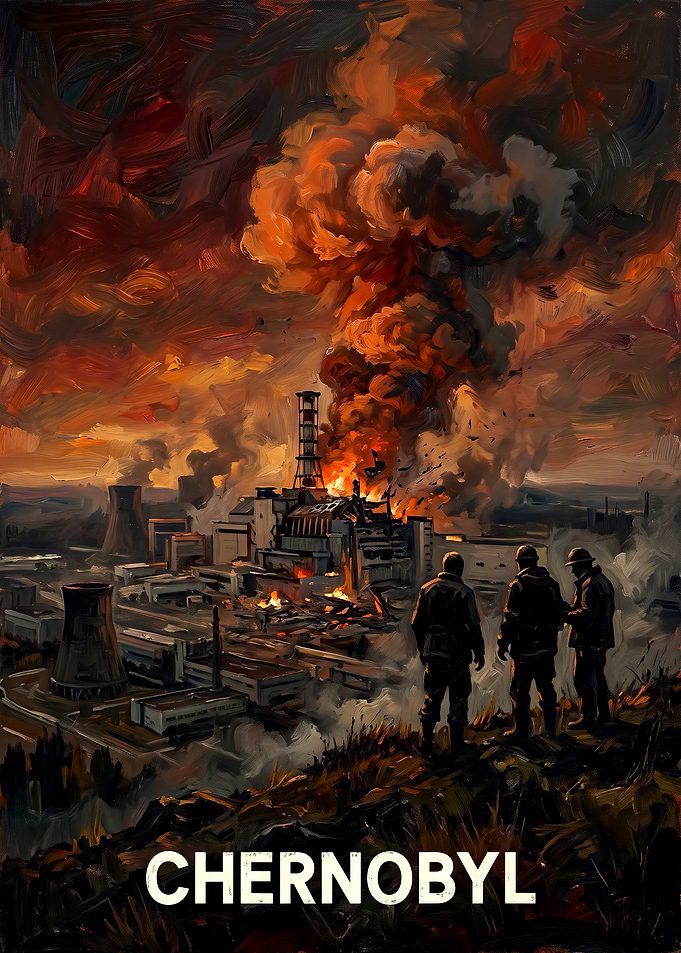Chernobyl Nuclear Disaster Oil Painting