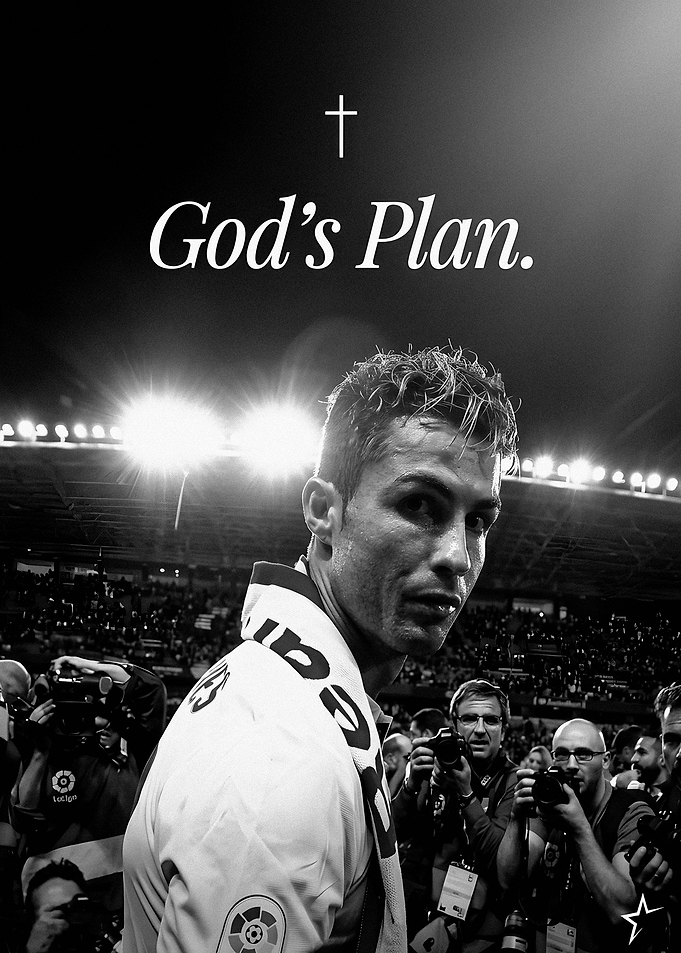 Cristiano Ronaldo God's Plan Poster