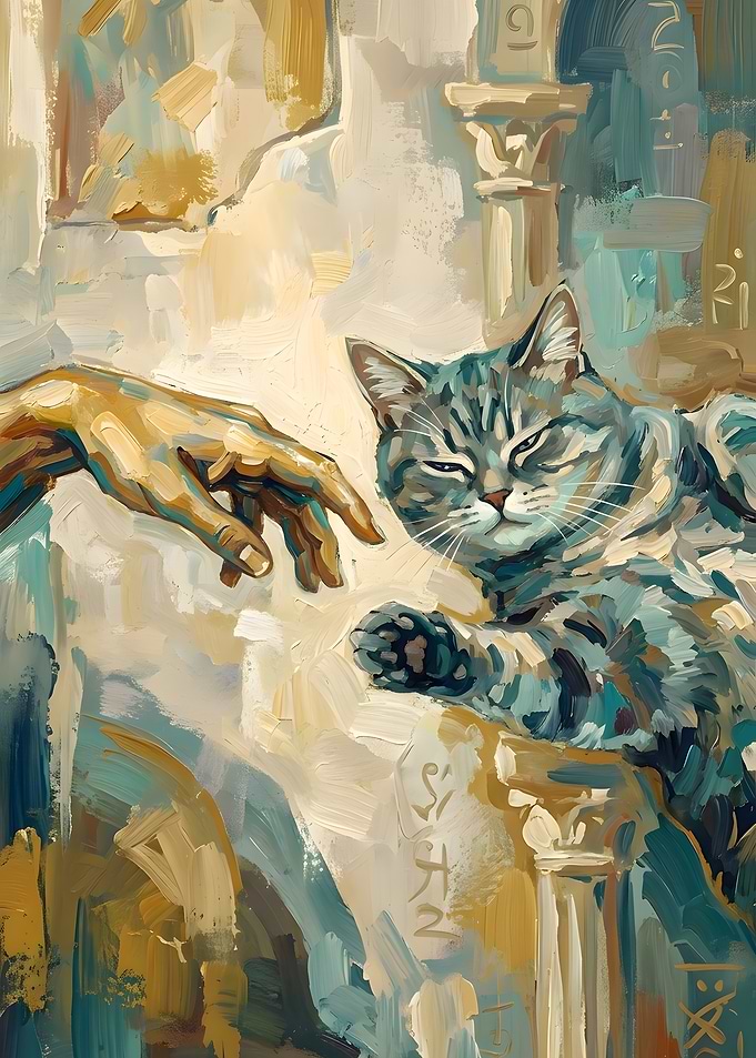 The Creation of Cat Painting