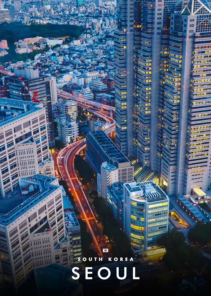 Aerial View of Seoul Cityscape