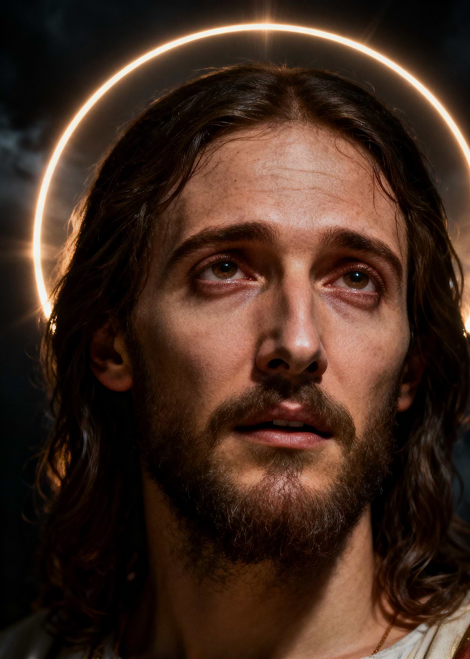 Portrait of Jesus with Halo