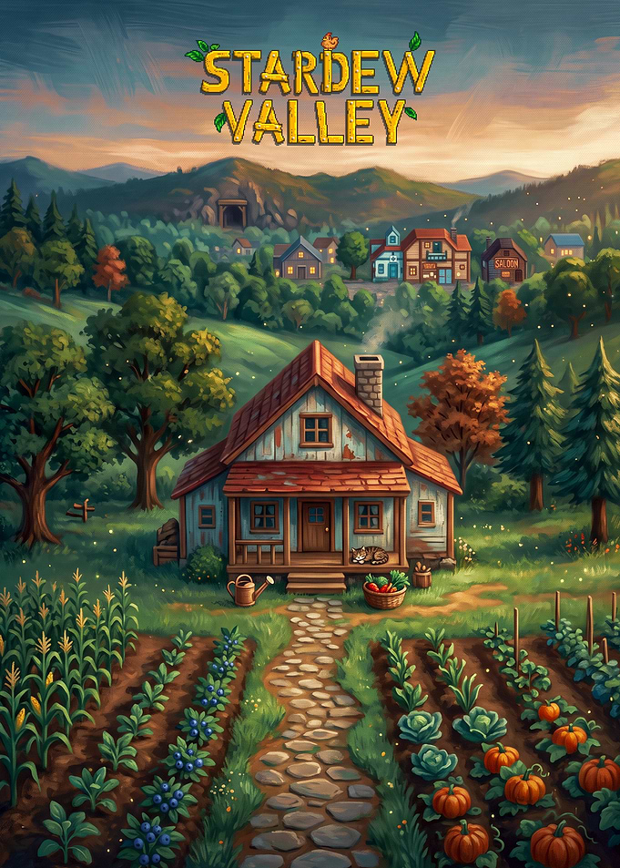 Stardew Valley Farmhouse Landscape
