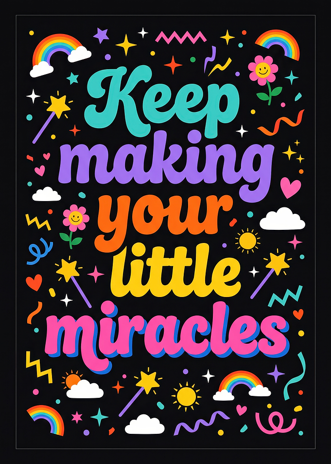 Keep Making Your Little Miracles Poster