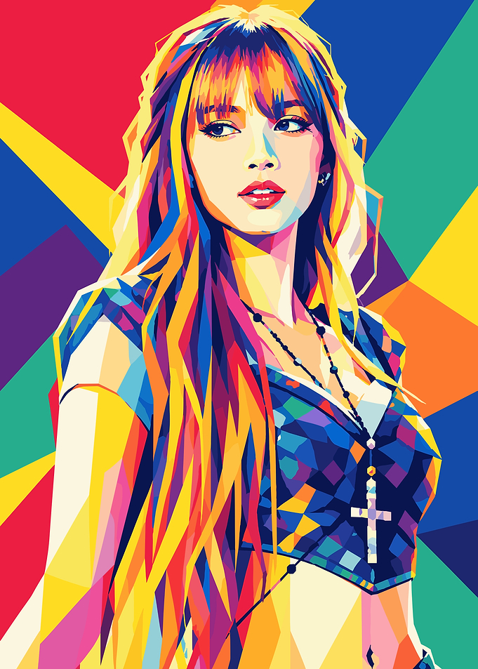 Lisa Blackpink Pop Art Portrait
