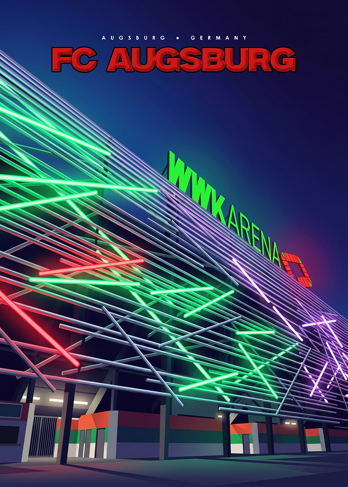 FC Augsburg WWK Arena Poster