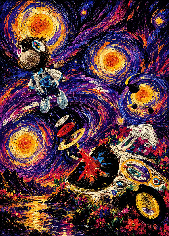 Kanye West Graduation Bear Starry music