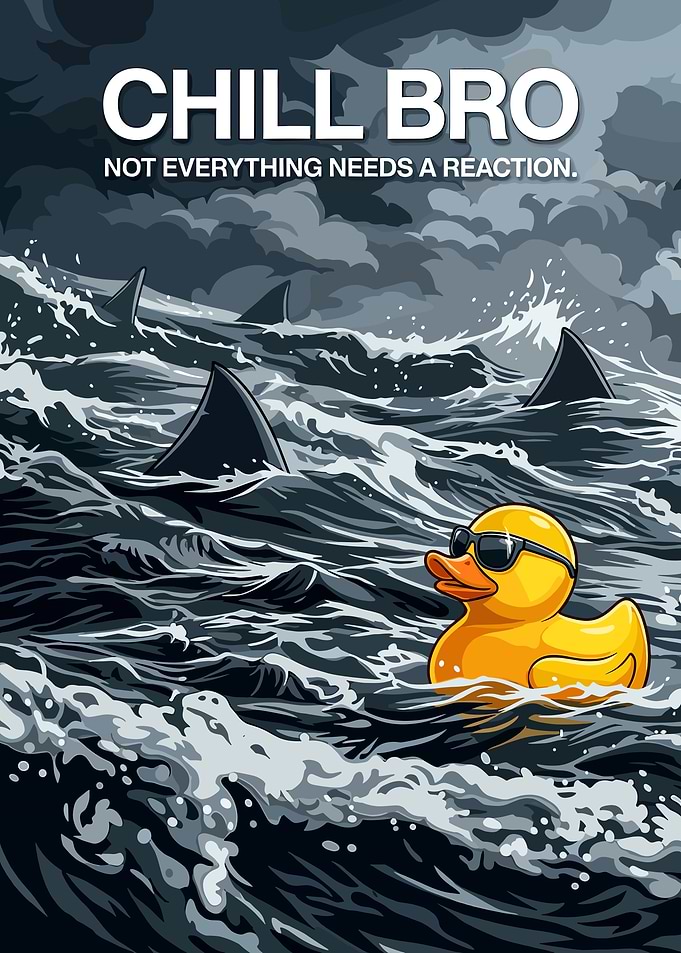 Chill Bro Rubber Duck Poster