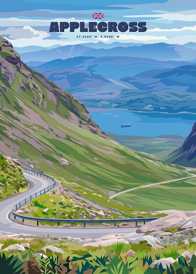 Applecross Scotland Travel Poster
