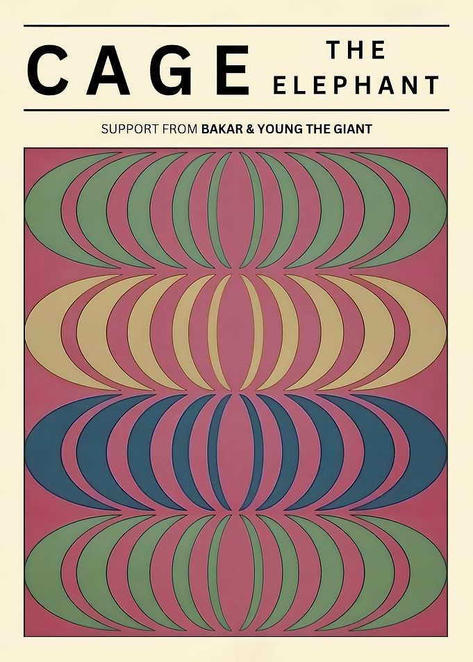 Cage The Elephant Concert Poster