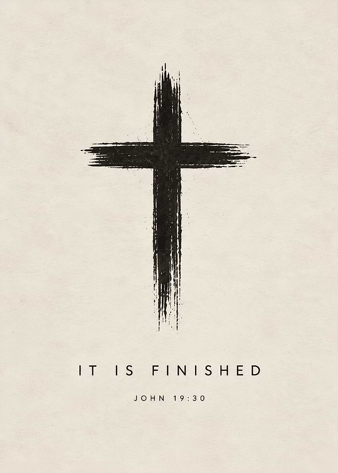 It Is Finished Christian Cross Art