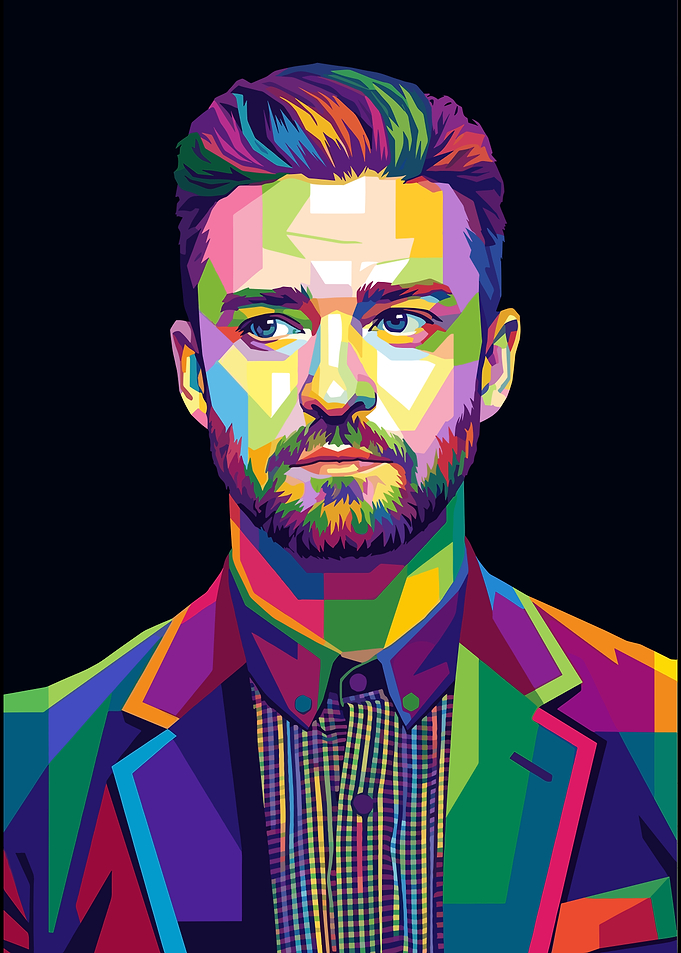 Justin Timberlake Pop Art Portrait
