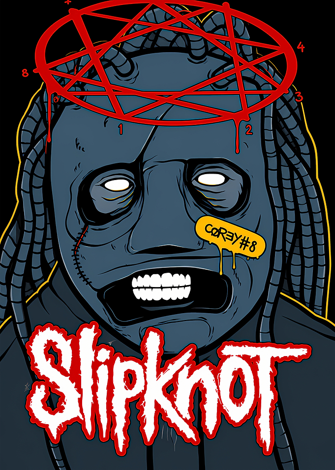Slipknot Corey Taylor Mask Illustration