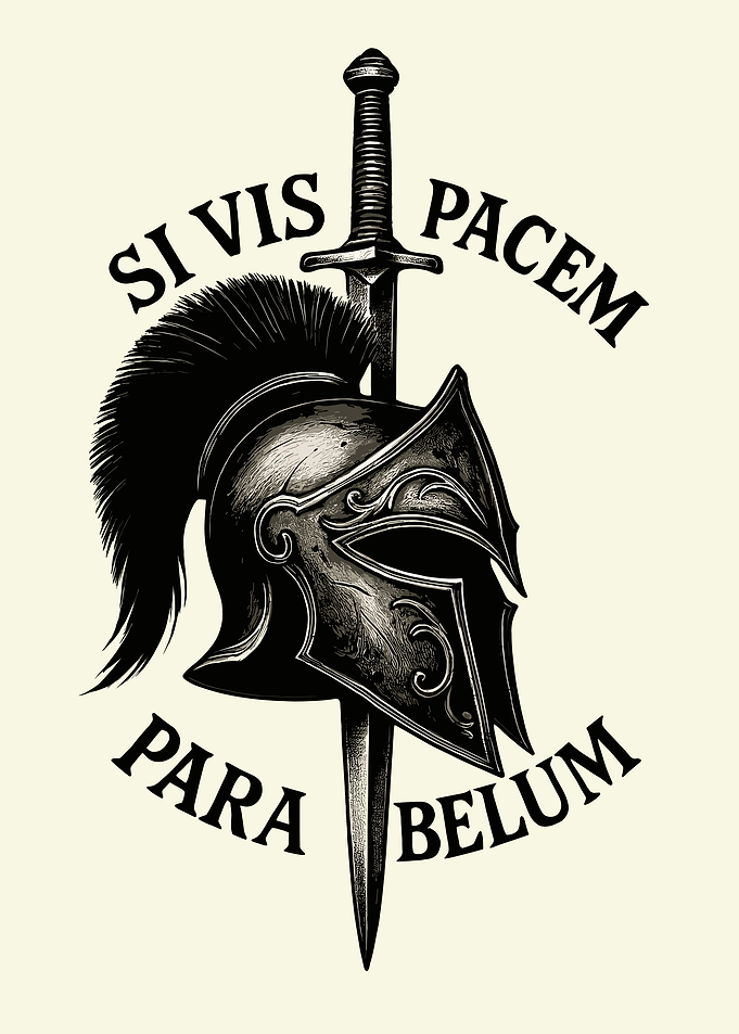 Si Vis Pacem Para Bellum Spartan Helmet