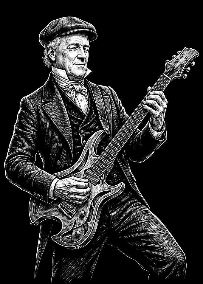 James Buchanan Playing Electric Guitar