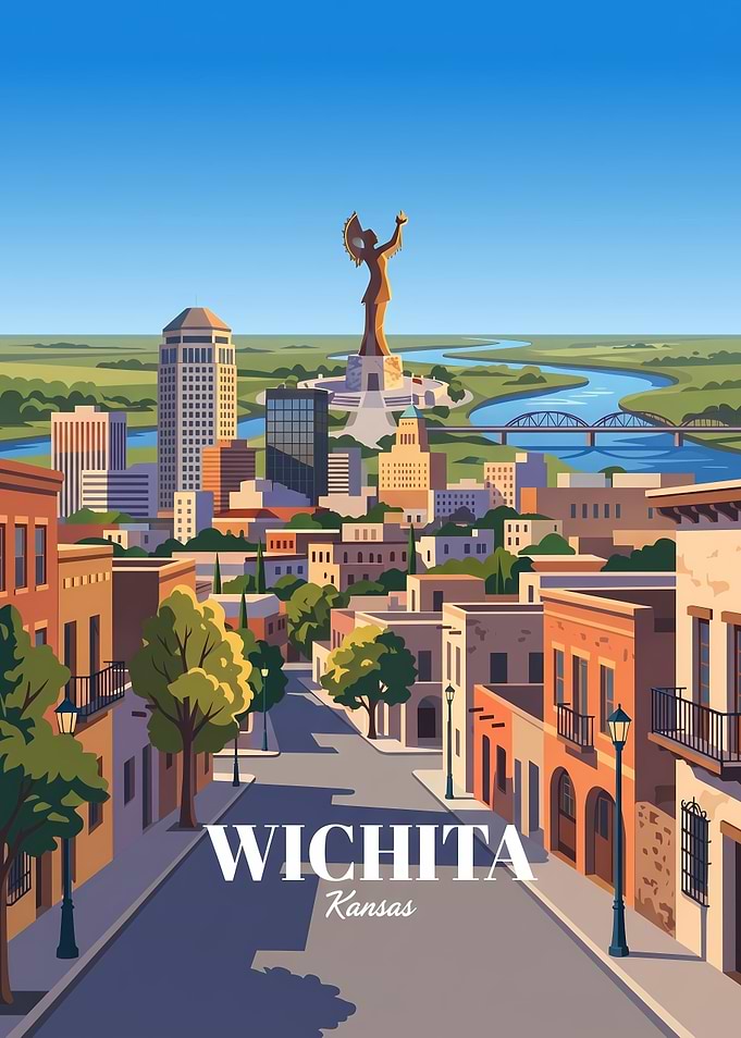 Wichita Kansas Travel Poster