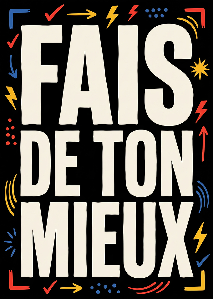 Fais de ton mieux motivational poster