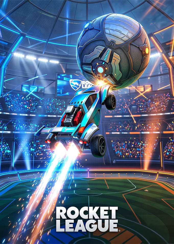 Rocket League Octane Car Aerial Shot