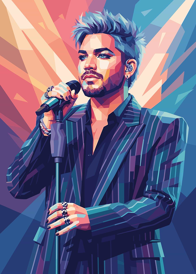 Adam Lambert WPAP Pop Art Portrait