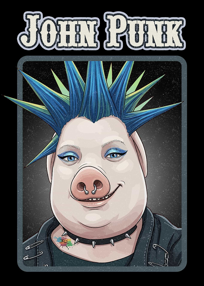 John Punk Pig Portrait