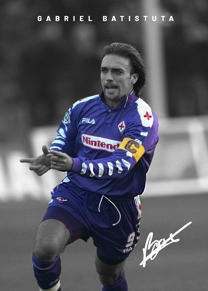 Gabriel Batistuta Vintage Poster