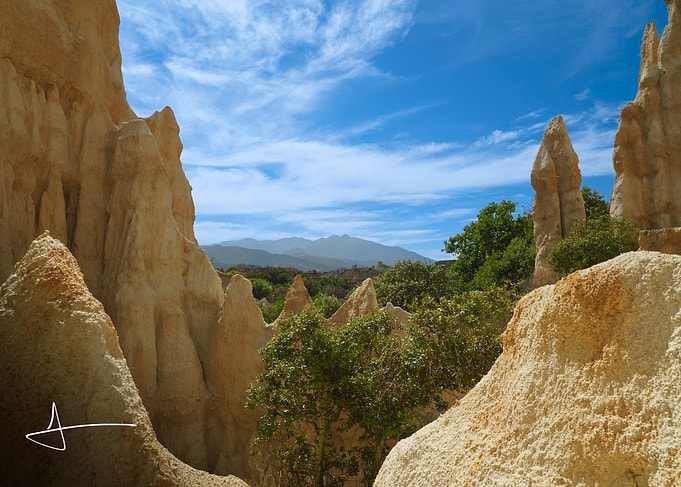 Eroded Sandstone Formations in Nature