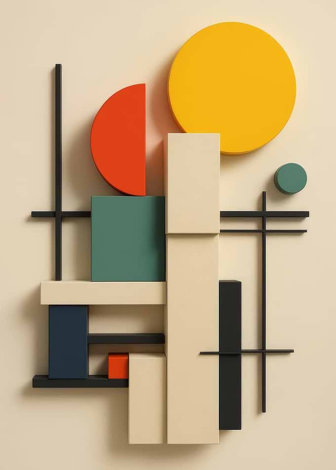 Abstract Geometric 3D Wall Art