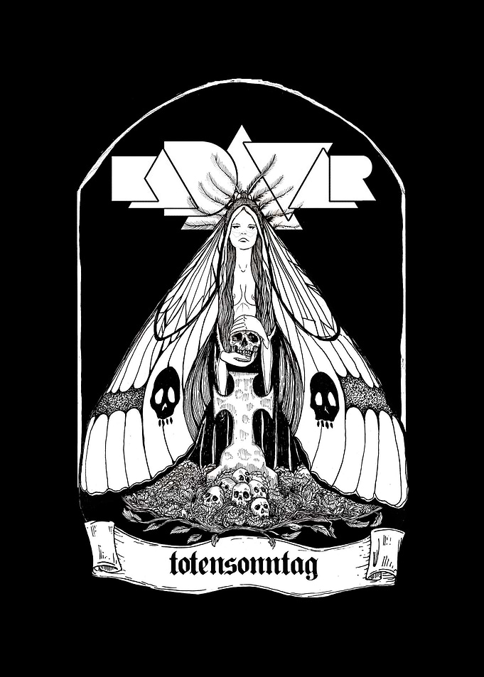 Kadavar Totensonntag Moth Illustration