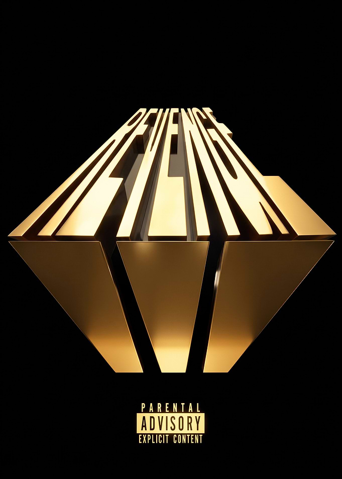 Revenge Gold 3D Typography Poster