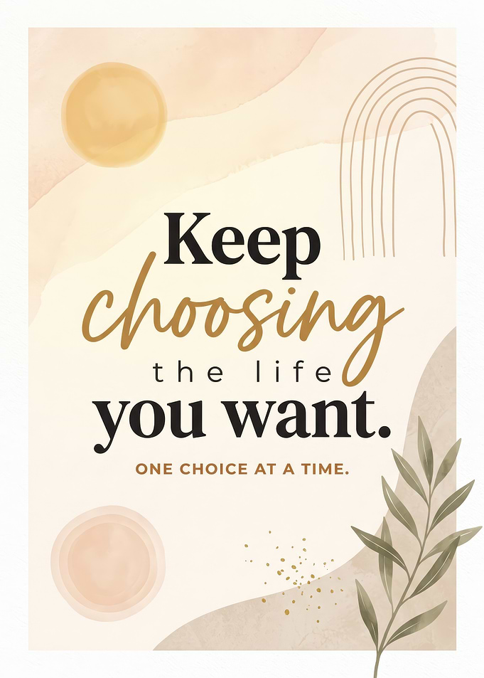 Keep choosing Inspirational Quote Wall Art Print