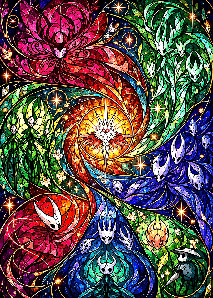 Hollow Knight Stained Glass Art