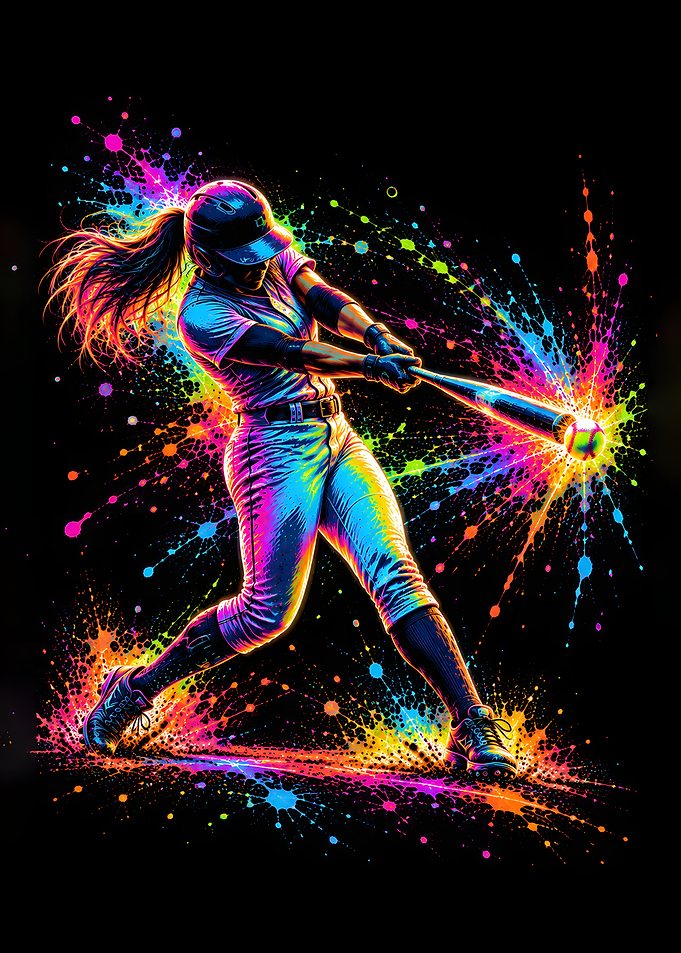 Neon Homerun Swing Action