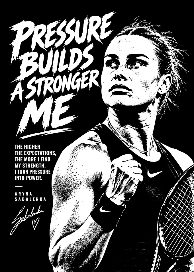 Aryna Sabalenka Inspirational Tennis Poster