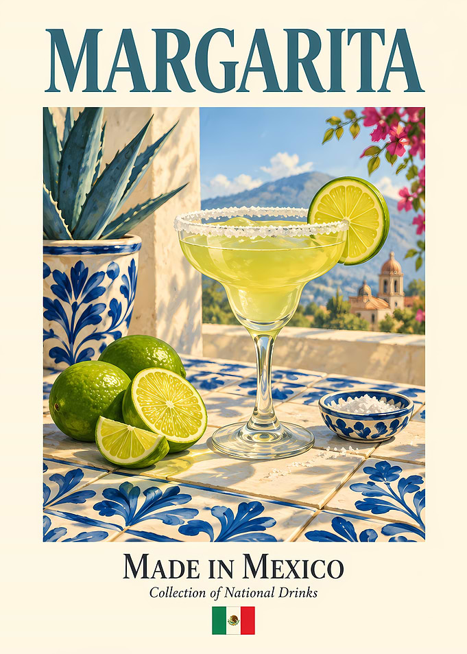 Vintage Style Margarita Poster