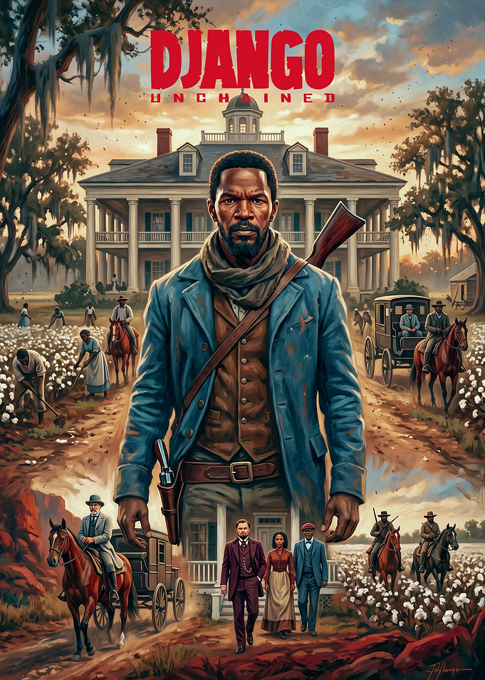 Django Unchained Movie Poster Art