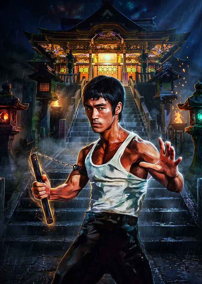 Martial Arts Master Temple Nunchuck