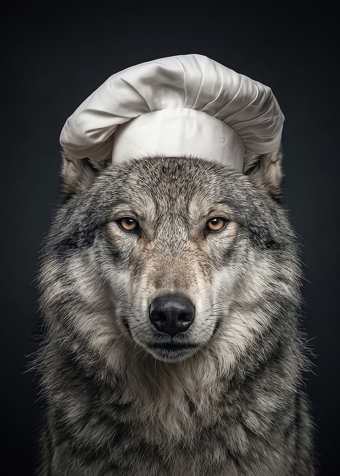 Wolf Chef Portrait poster