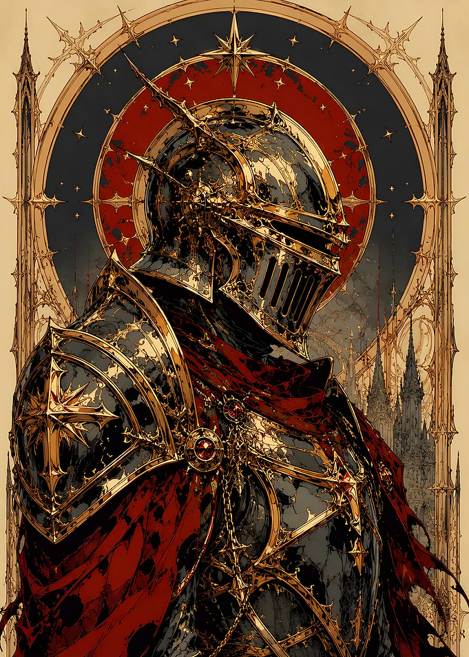 Gothic Knight in Ornate Armor
