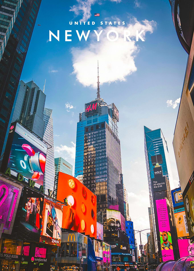 Times Square New York City Skyline