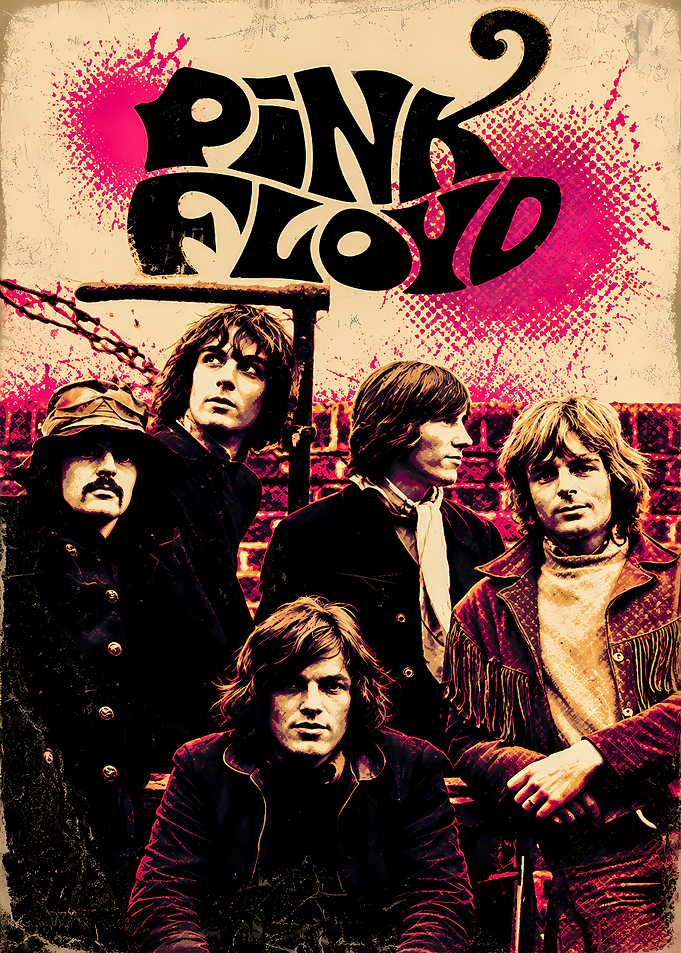 Vintage Pink Floyd Band Poster