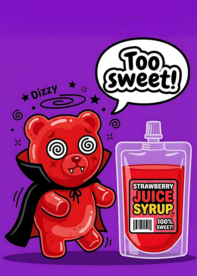 Dizzy Vampire Gummy Bear with Syrup