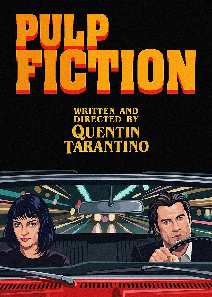 Pulp Fiction Movie Illustration Poster