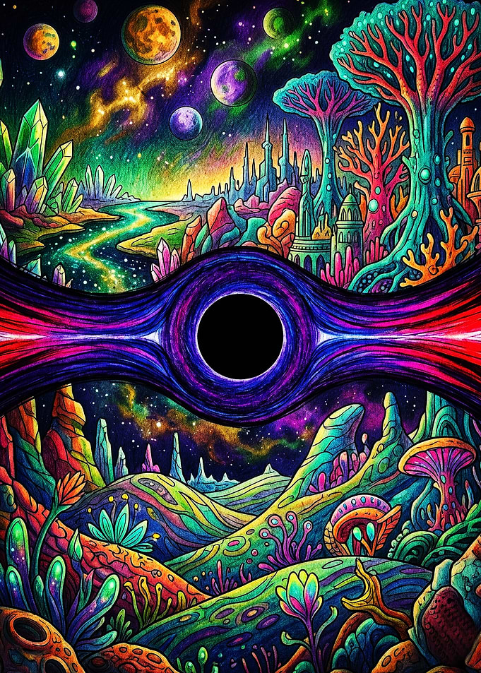 Surreal Cosmic Portal Landscape