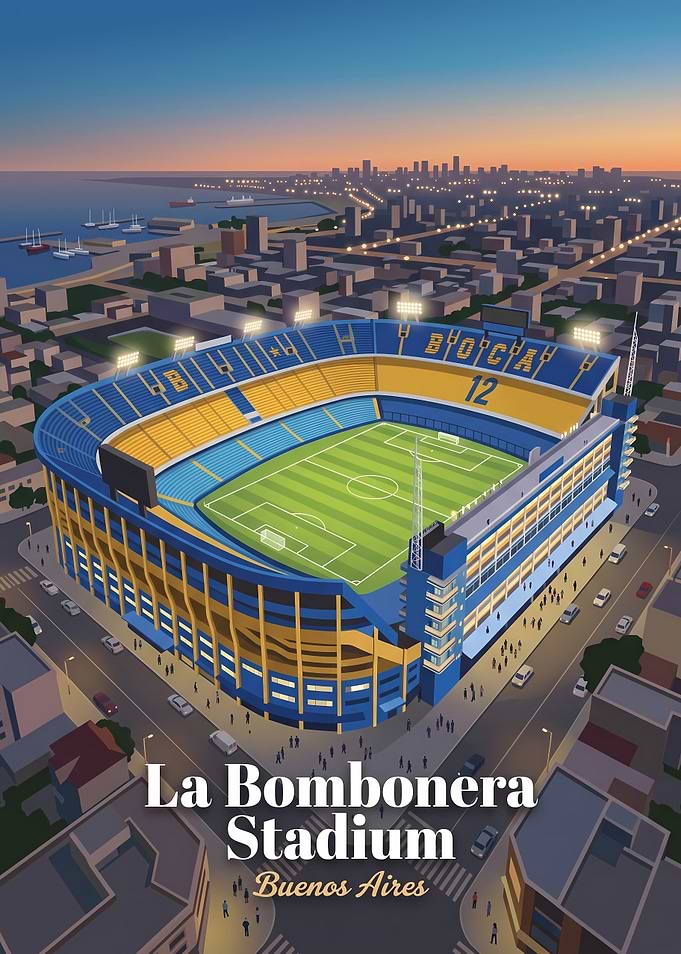 La Bombonera Stadium Buenos Aires Poster