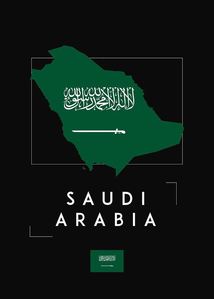 Saudi Arabia Map Flag