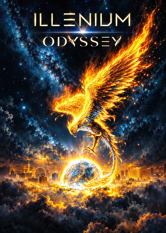 Illenium Odyssey Phoenix Over Cityscape