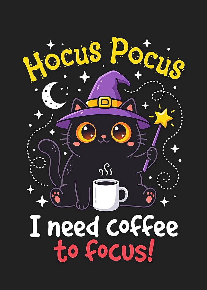 Witch Cat Coffee Hocus pocus coffee spell