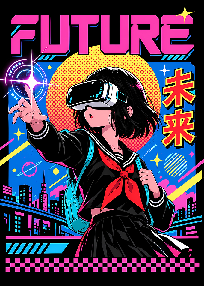 Anime Girl in VR Future