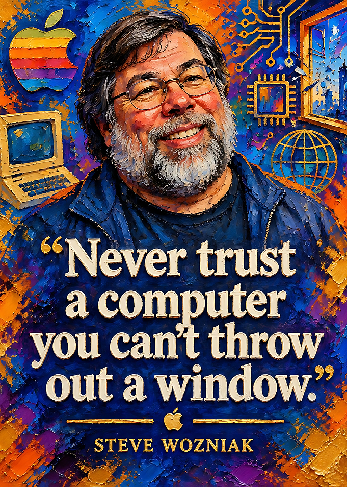 Steve Wozniak Inspirational Quote Poster