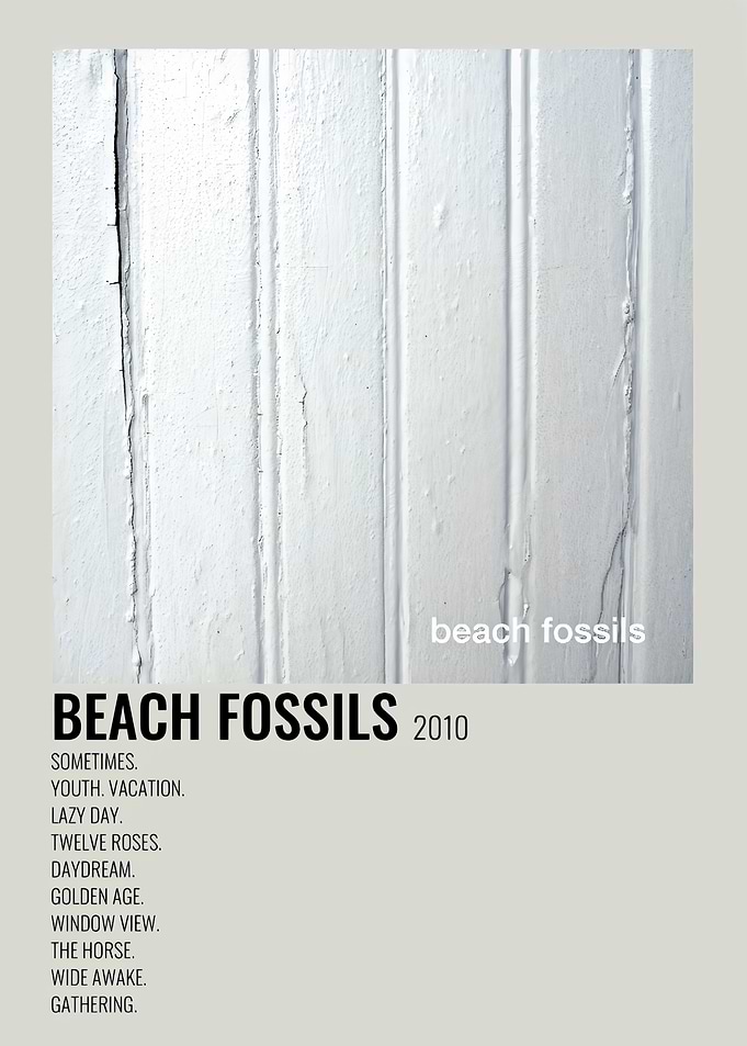 Beach Fossils Album Minimalist Poster