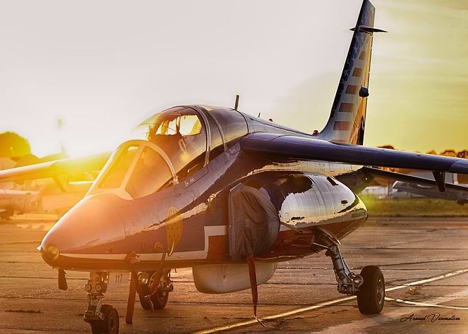 Alpha Jet at Sunset